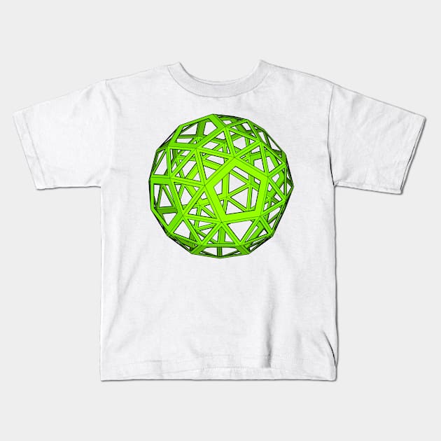 gmtrx lawal skeletal snub dodecahedron Kids T-Shirt by Seni Lawal